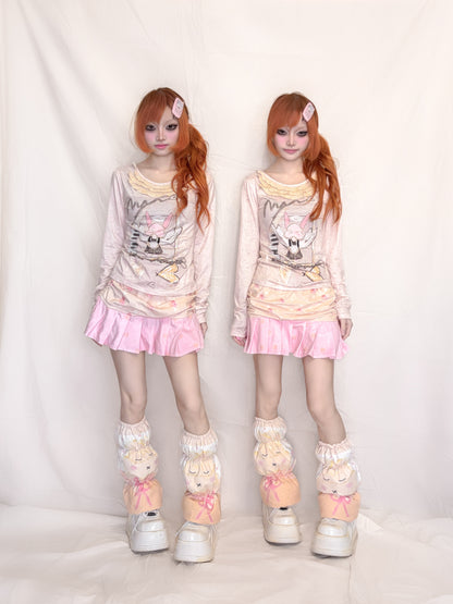 YJM with biubiu - Cartoon Fuzzy Leg Warmers leg warmmers YJM with biubiu