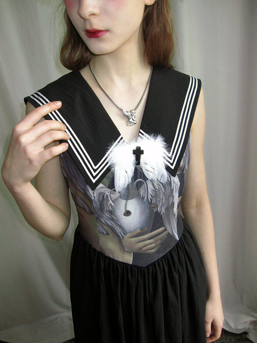 daytoday everyday institute - Kawaii Sleeveless Sailor Dress dress daytoday everyday institute