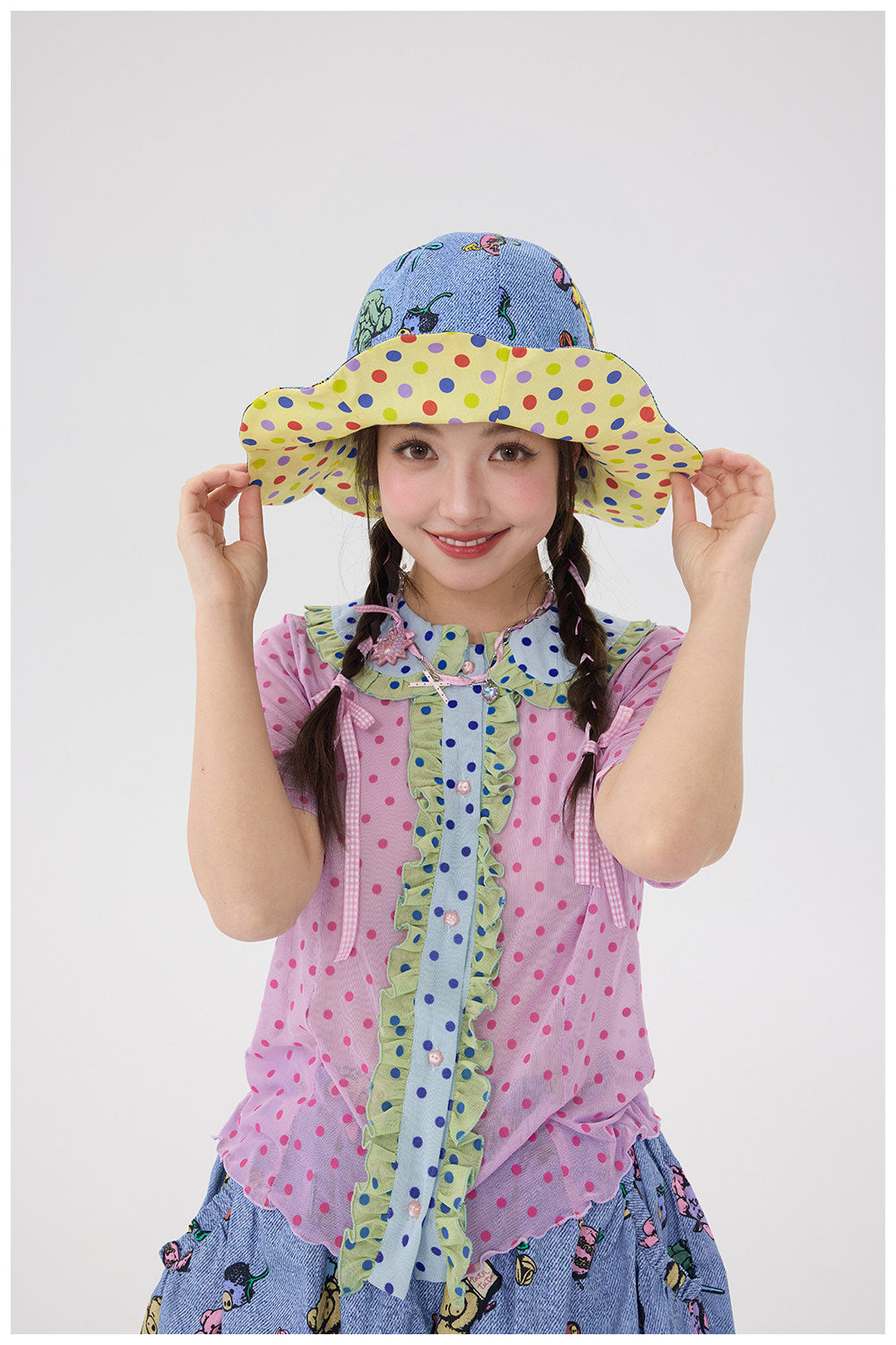 tntntutu - Blue Bear Reversible Sun Hat hat tntntutu