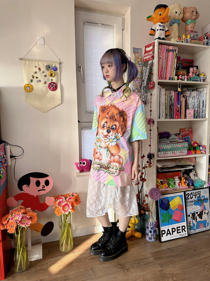 bunnybunnygun – Decora Kei Vintage Dog Oversize Shirt shirt bunnybunnygun