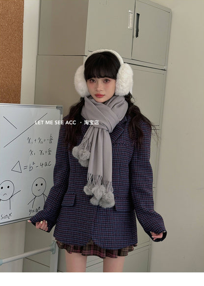 LET ME SEE - Academic Pom Pom Scarf scarf let me see