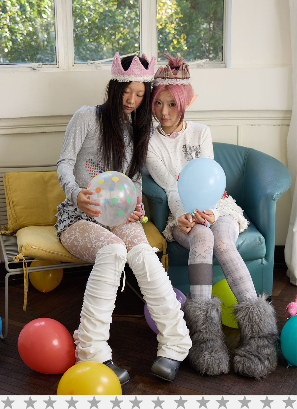 loveplay – Star Print Cropped Hoodie Tee hoodie loveplay