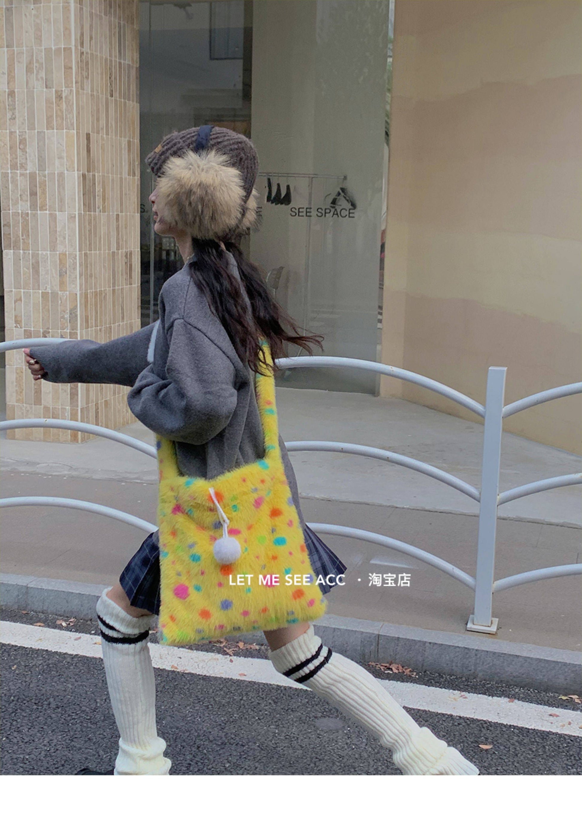 LET ME SEE - Kawaii Color Dot Shoulder Bag bag let me see