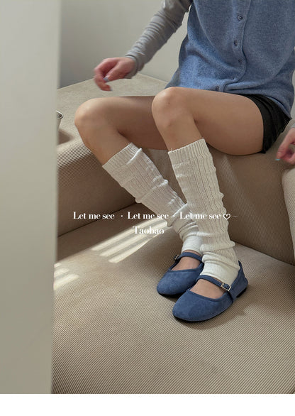 LET ME SEE 复古高级感舒适踩脚袜套 中筒堆堆袜显腿细百搭腿套 sock let me see