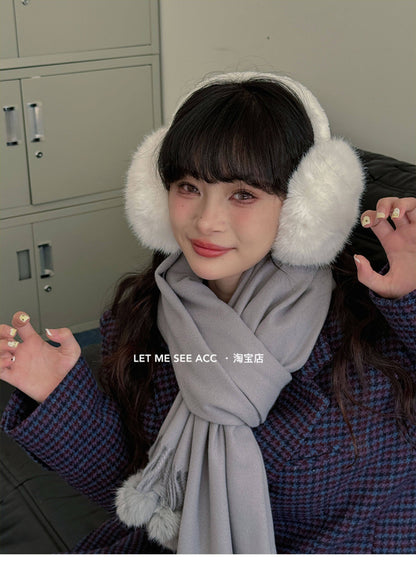 LET ME SEE - Academic Pom Pom Scarf scarf let me see Grey