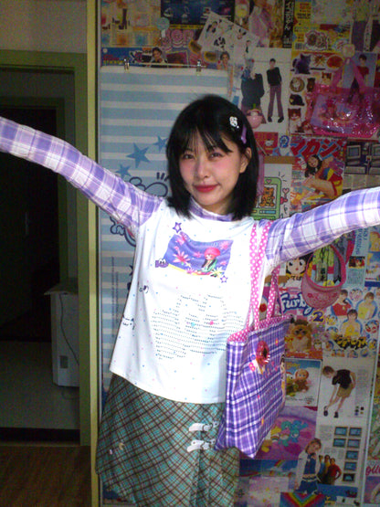 Bodytalk - Purple Y2K Slim Mock Neck Top shirt bodytalk