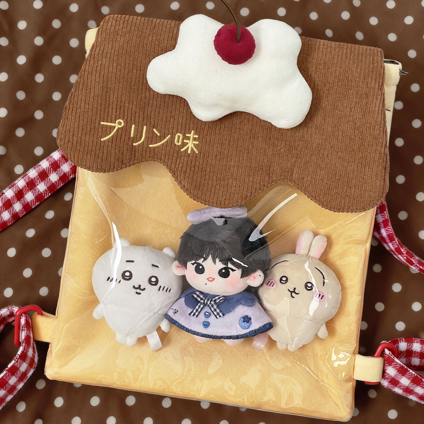Marshmellow - Pudding Transparent Plush Backpack bag Marshmellow