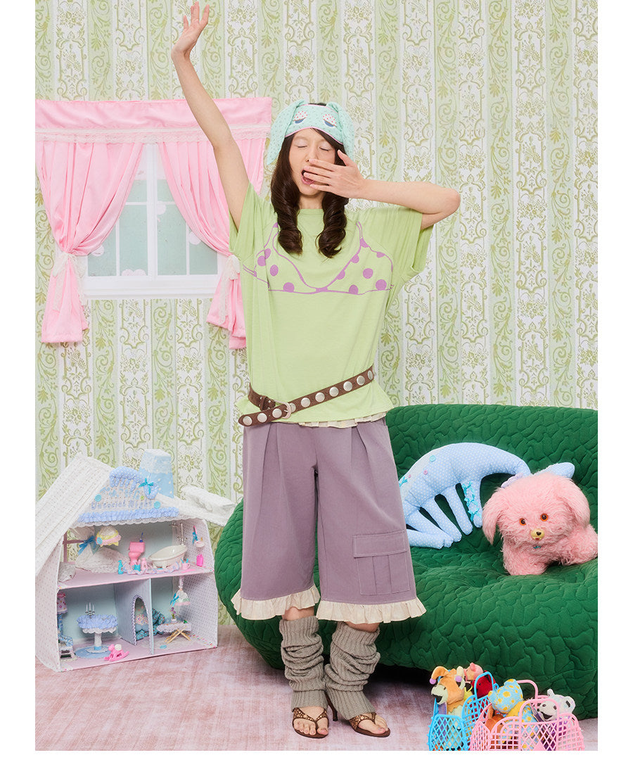 UnsocialNight - Bikini Print Relaxed T-Shirt tee UnsocialNight