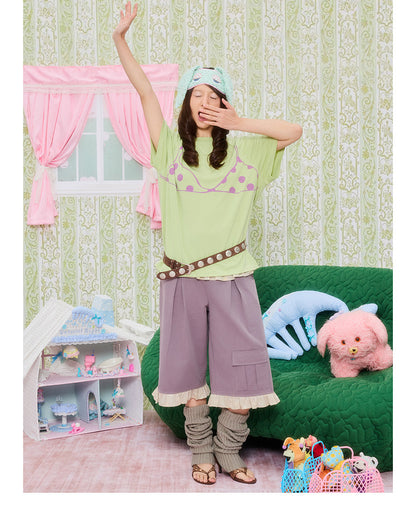 UnsocialNight - Bikini Print Relaxed T-Shirt tee UnsocialNight