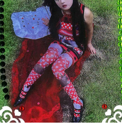 ki00bi00 - Red Polka Dot Thigh Socks socks ki00bi00