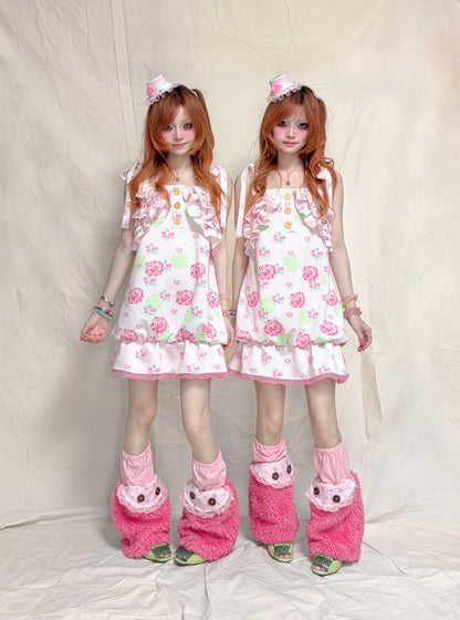 YJM with biubiu - Vintage Floral Lace Dress dress YJM with biubiu