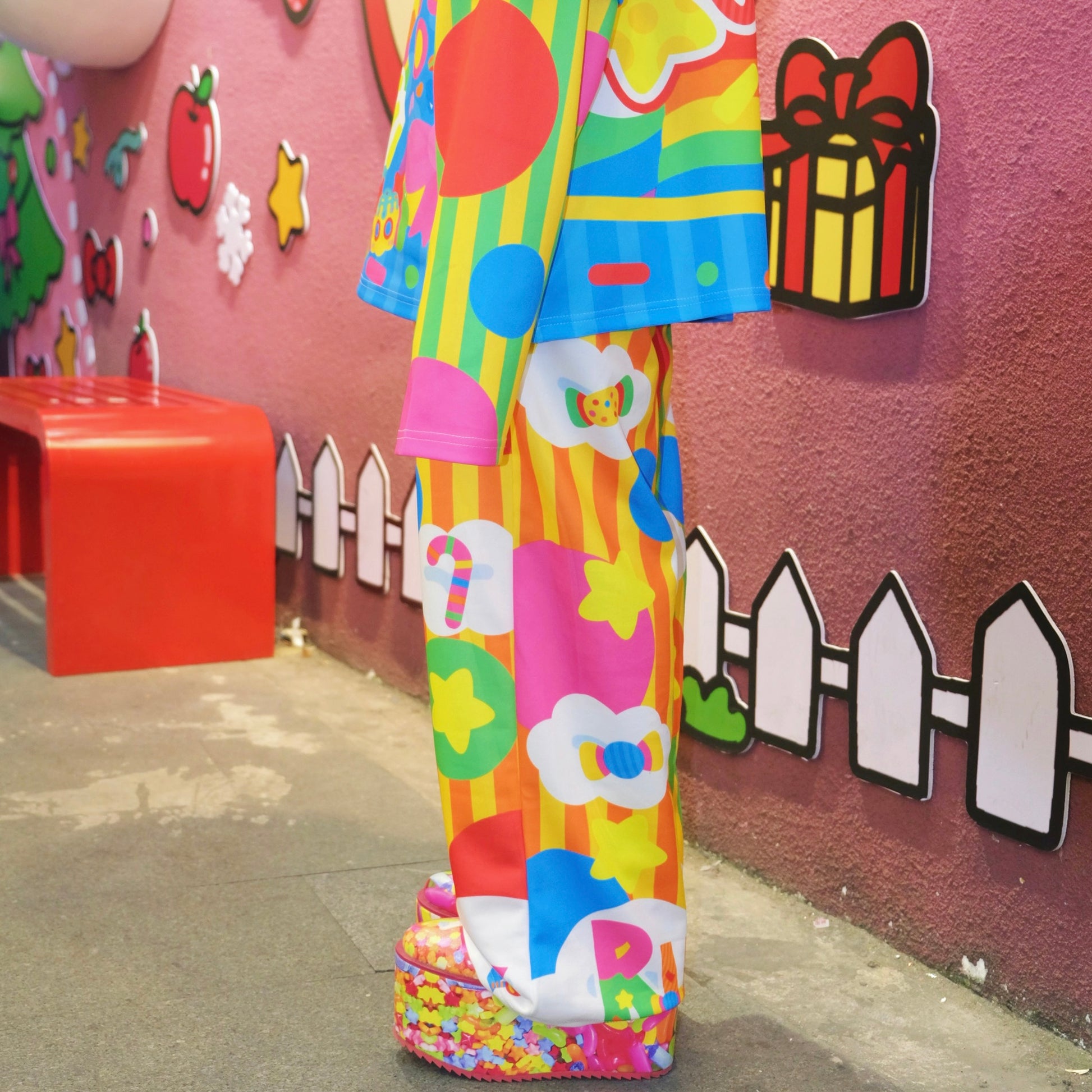 Rainbow Universe RUX - Decora Layered Top & Wide Pants Set set Rainbow Universe RUX