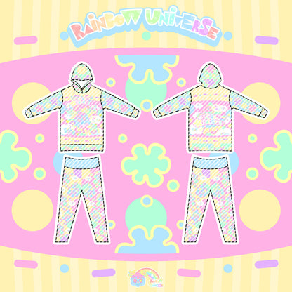 Rainbow Universe RUX - Candy Decora Kei Hoodie Set set Rainbow Universe RUX