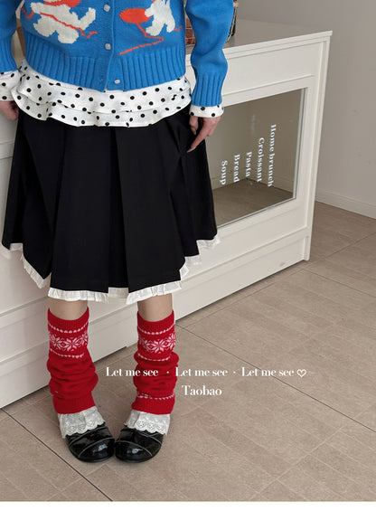 LET ME SEE - Fair Isle Snowflake Leg Warmers leg warmmers let me see