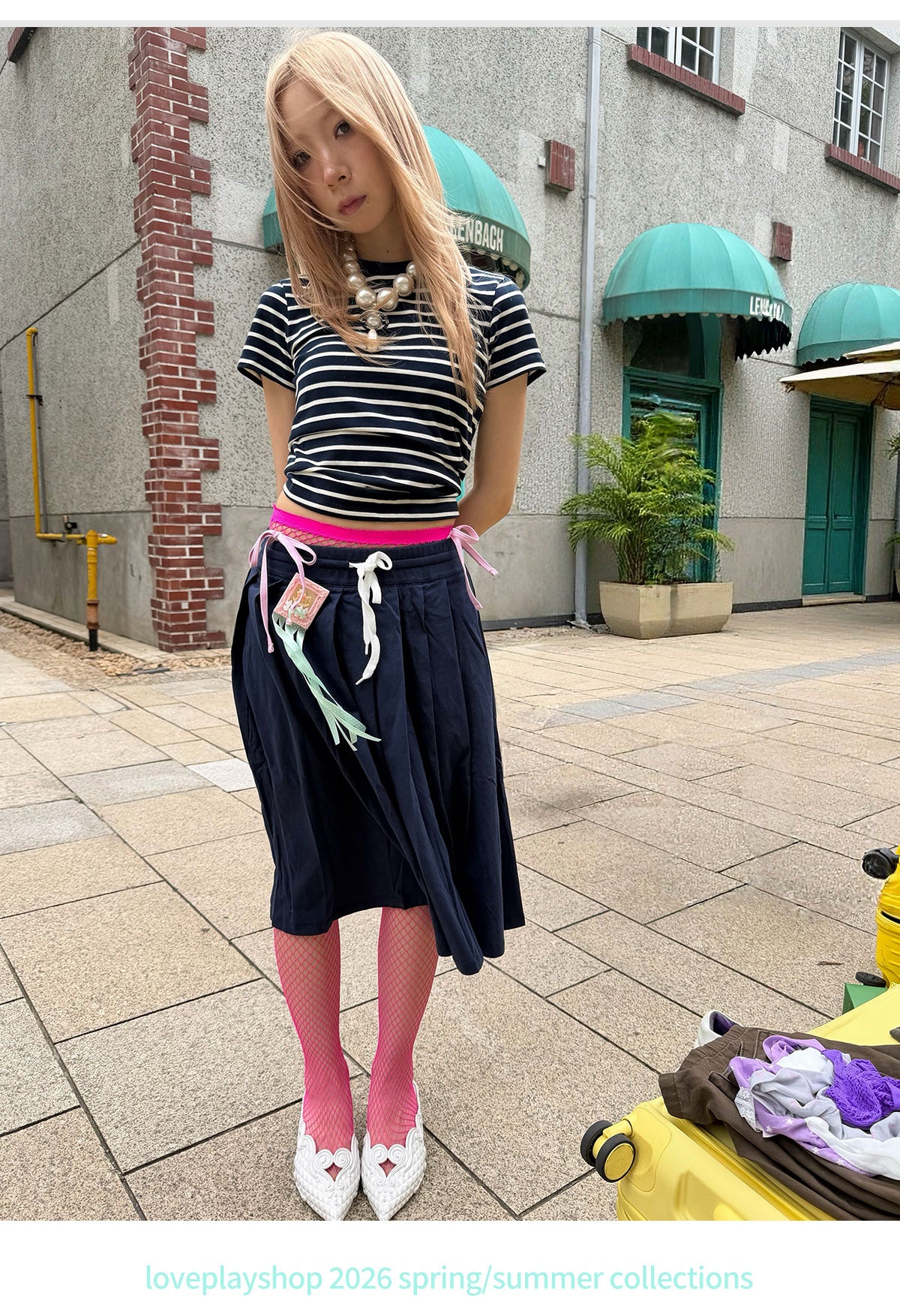 loveplayshop - Solid Color Pleated Cotton Skirt skirt loveplay