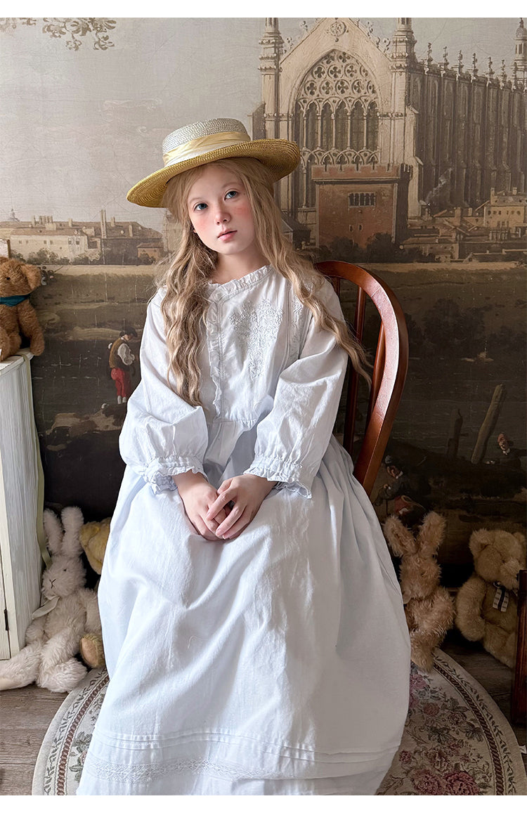 Labeau - Kawaii Retro Hanfu Style Long Sleeve Dress