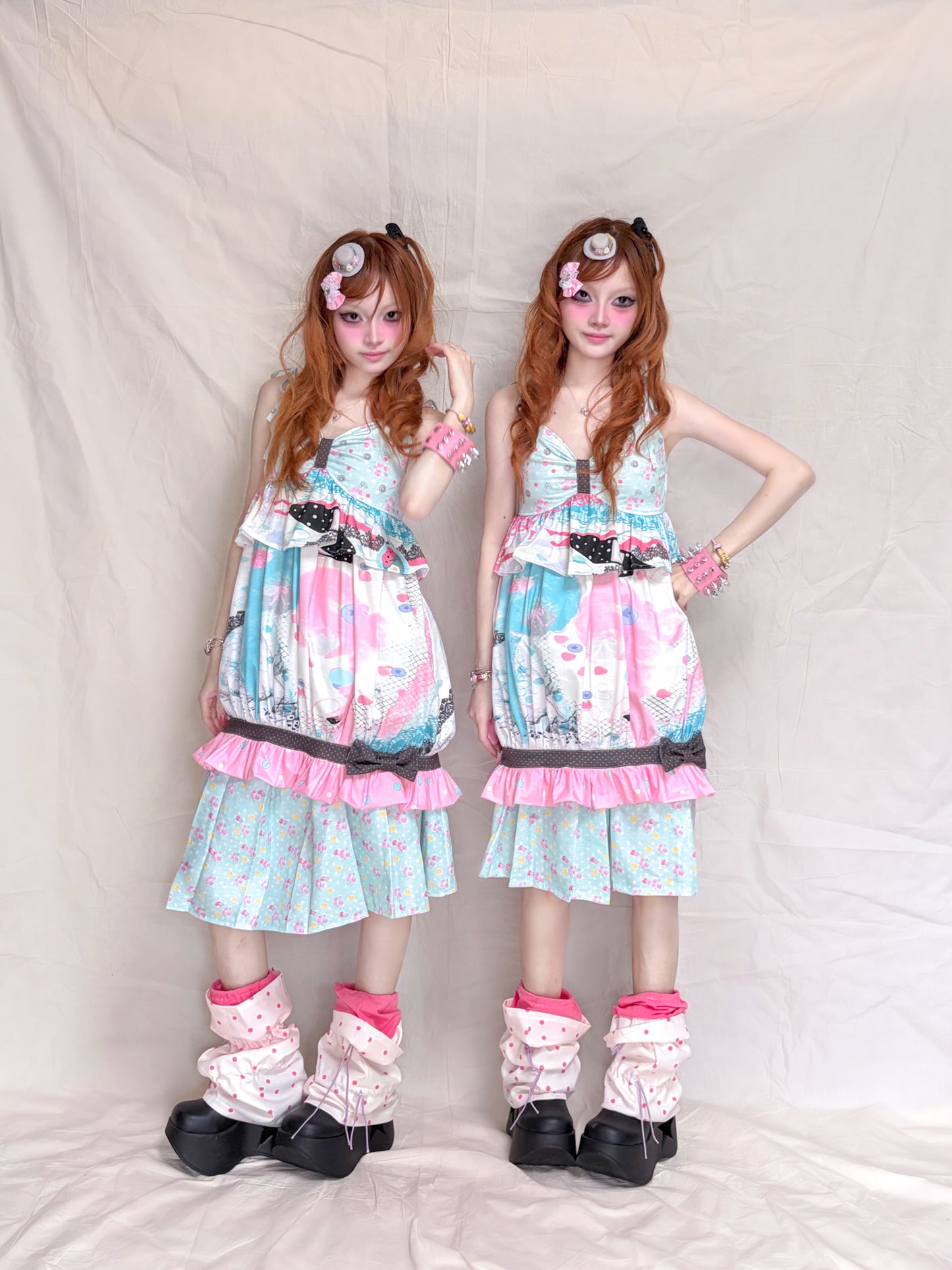 YJM with biubiu - Strawberry Blueberry Ruffle Dress dress YJM with biubiu