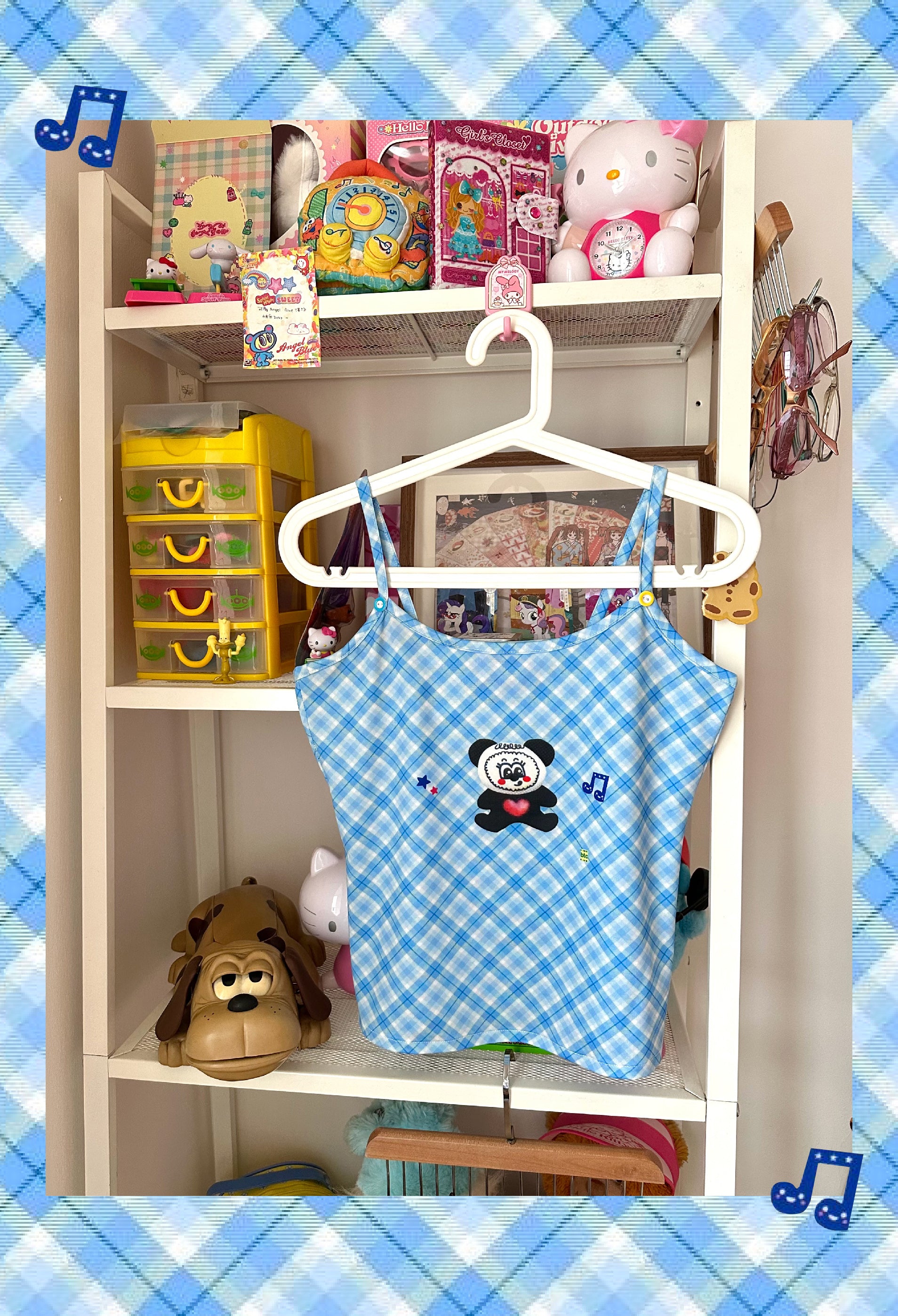 Bodytalk - Y2K Plaid Panda Tank Top camisole bodytalk