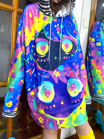 Leerroo - Decora Kei Fleece Cartoon Hoodie hoodie Leerroo