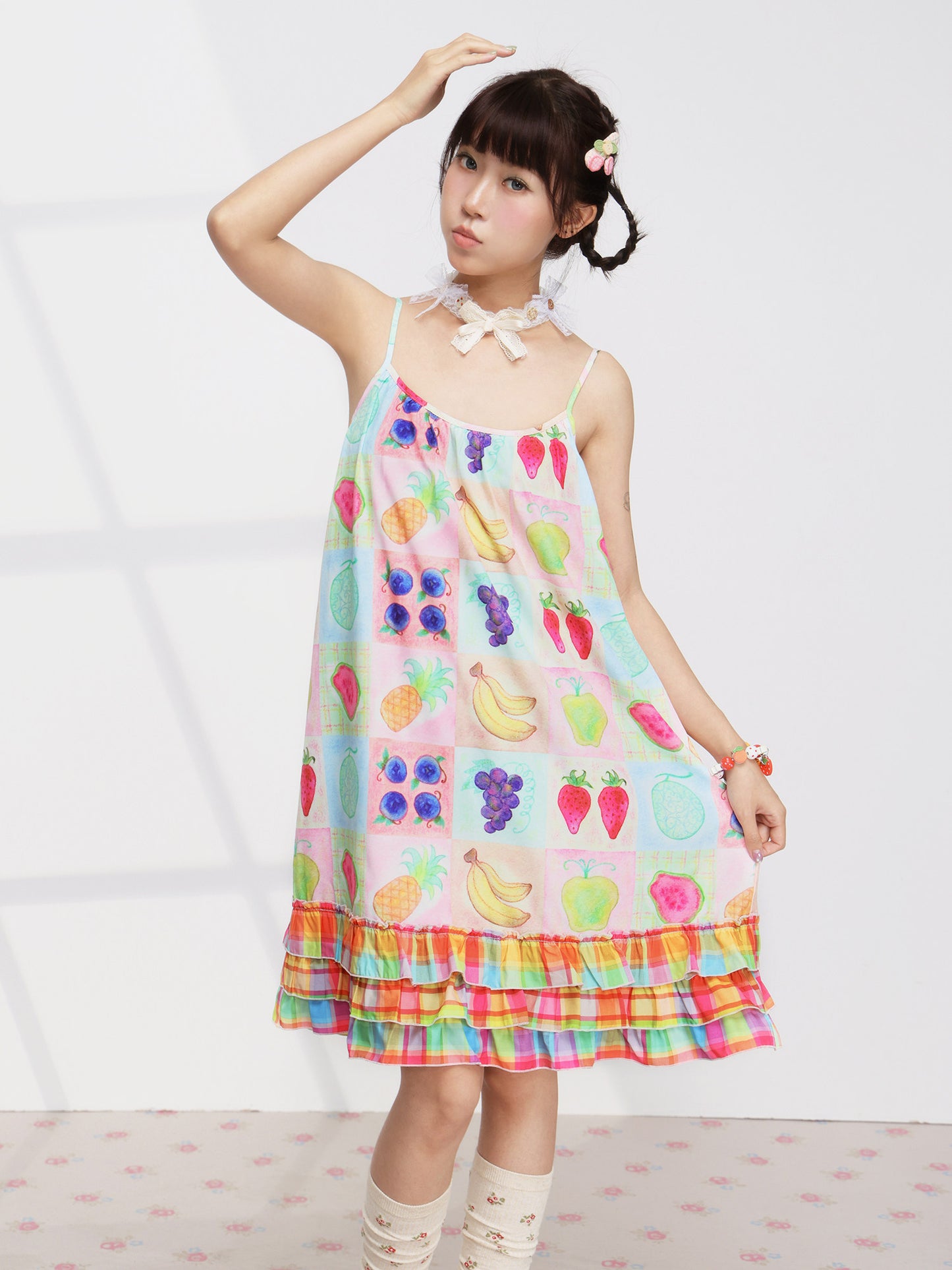 FRUITS - Fruit Ruffle Cami Dress dress Fruits
