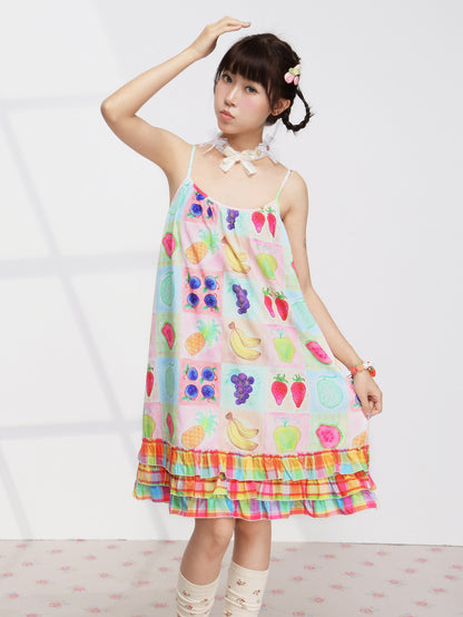FRUITS - Fruit Ruffle Cami Dress dress Fruits