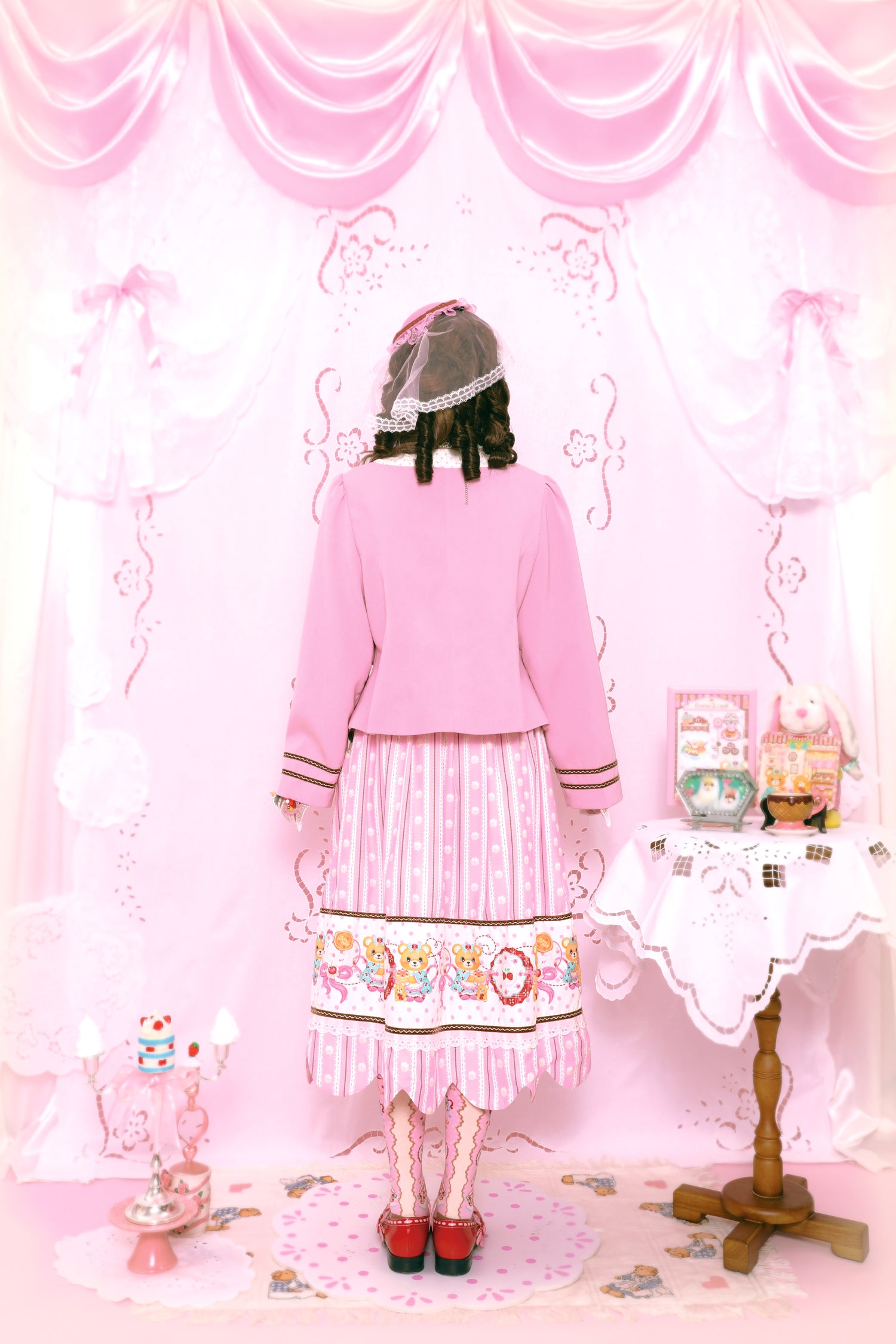 utra Jump - Kawaii Blazer Vintage Pink Brown Jacket jacket Lutra Jump