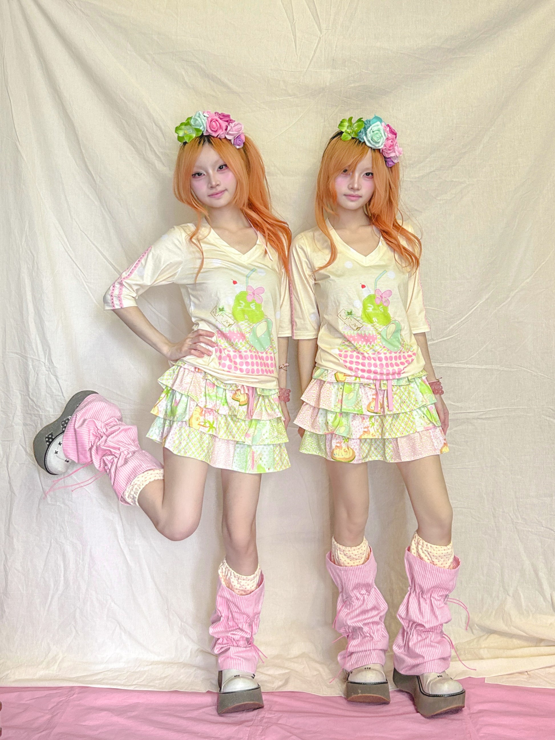 YJM with biubiu - Decora Kei Ruffle Cake Skirt skirt YJM with biubiu