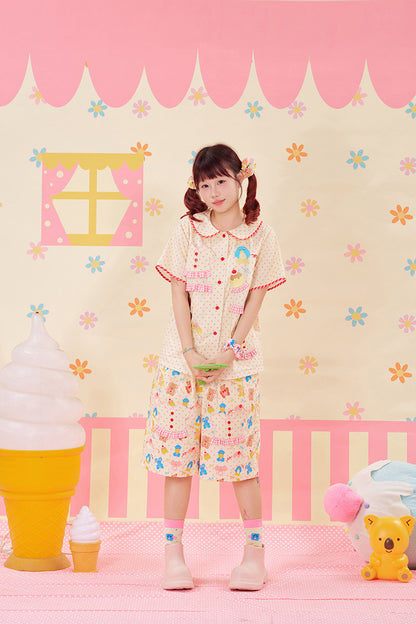 NIKKOU - Cotton Loose Bermuda Shorts shorts Nikkou home