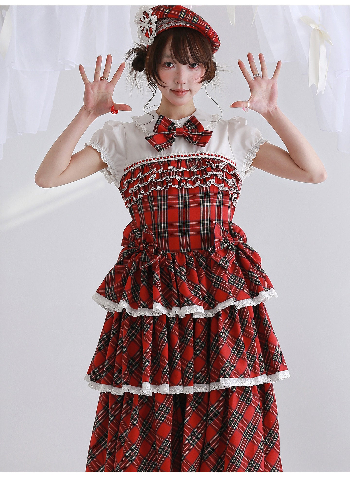 SOS MEME CLUB - Red Cake Lolita Dress dress SOS MEME CLUB
