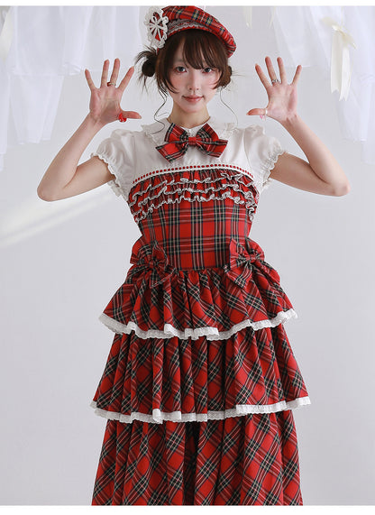SOS MEME CLUB - Red Cake Lolita Dress dress SOS MEME CLUB