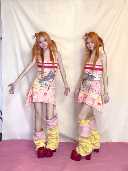 YJM with biubiu Asymmetrical Slip Dress – Y2K Harajuku Kawaii Style Dress dress YJM with biubiu