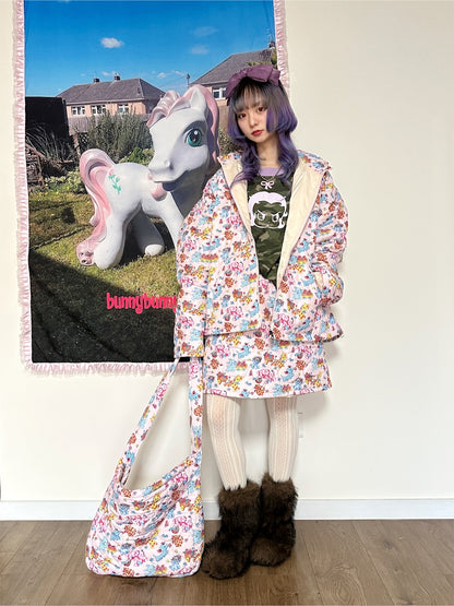 bunnybunnygun - Kawaii Quilted Padded Oversized Jacket coat bunnybunnygun