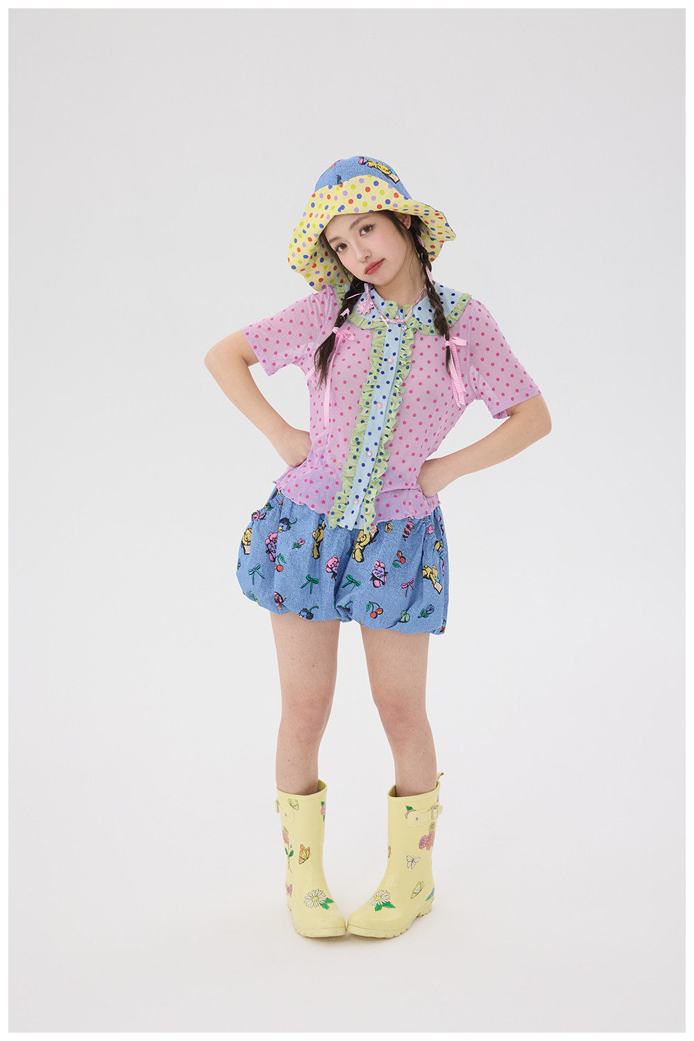 tntntutu - Denim Bear Bubble Shorts shorts tntntutu