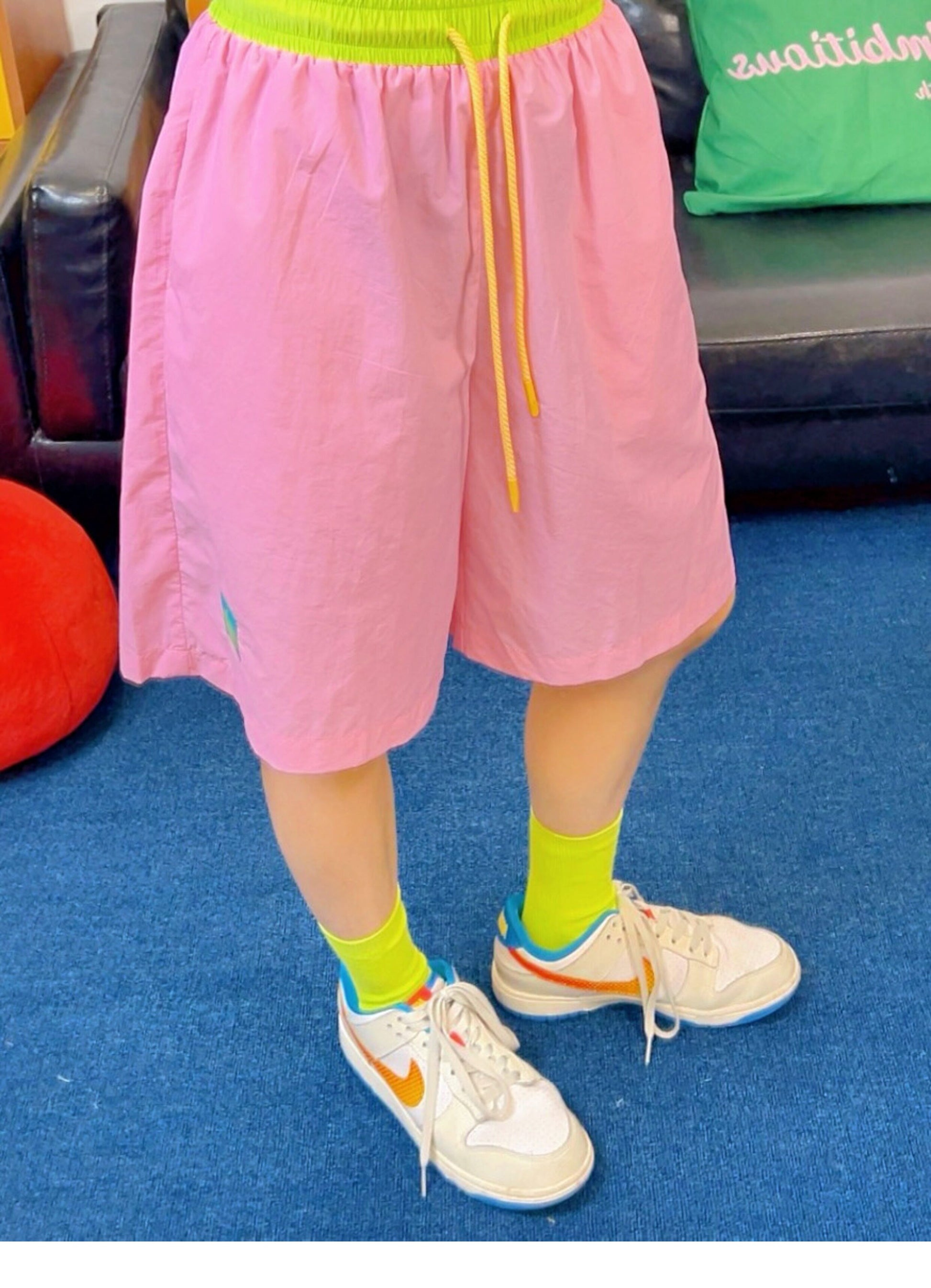KURIOSITAET - Pink Colorblock Sport Shorts shorts KURIOSITAET