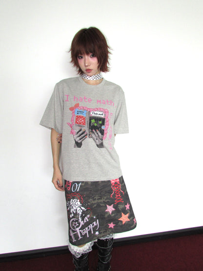 OurHappy - I Hate Math Graphic Cotton T-Shirt tshirt Our Happy