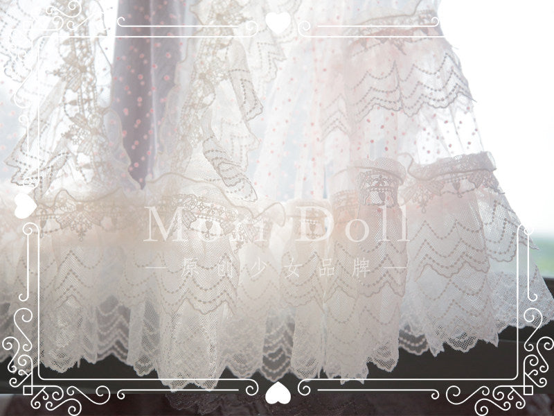Mori Doll - Sheer Lace Flared Sleeve Blouse blouse Mori Doll