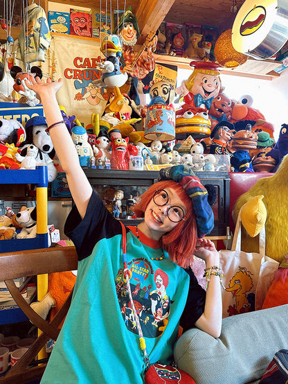 made in zzz – Cartoon Raglan Cotton Tee shirt made in zzz