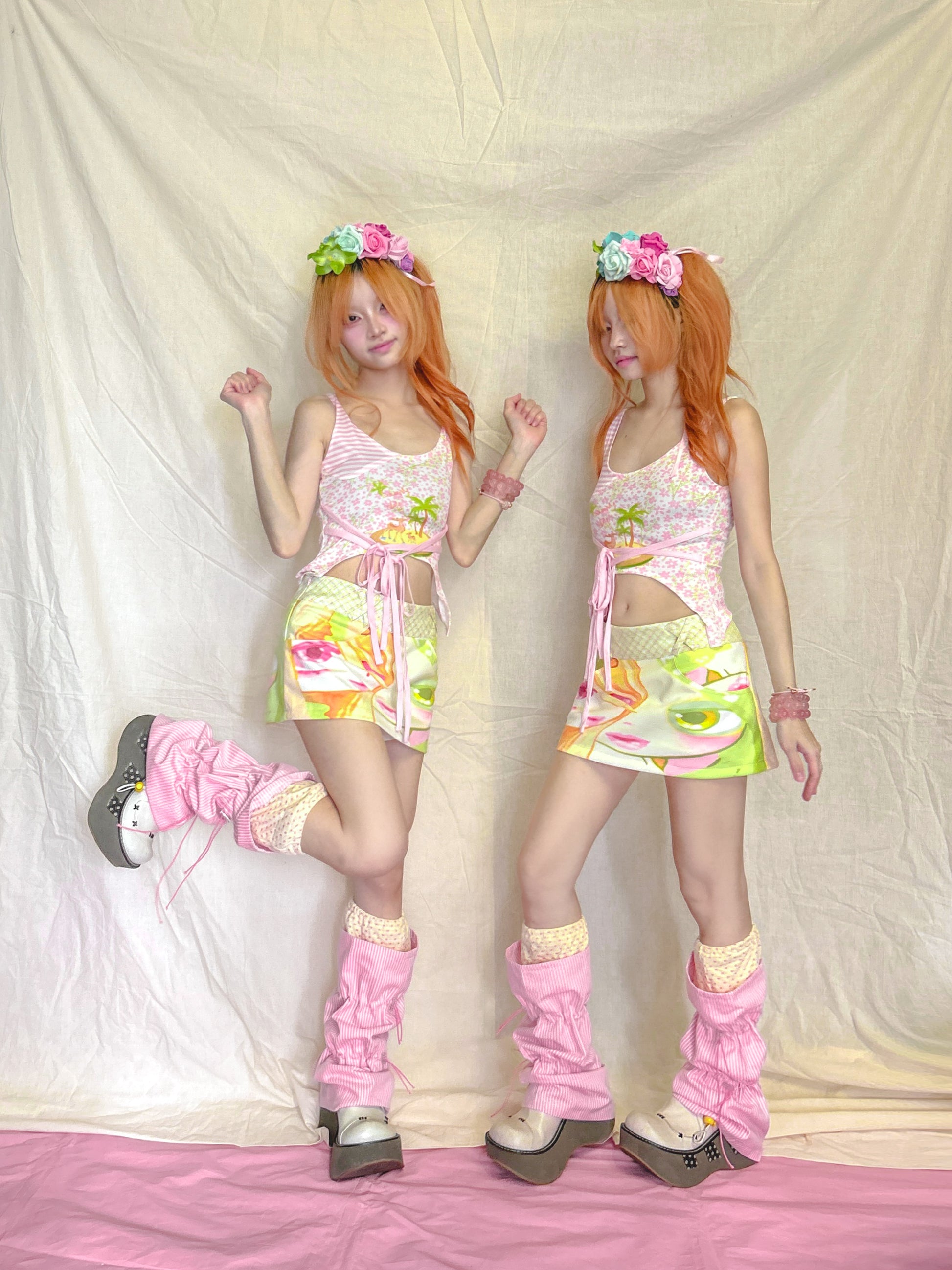 YJM with biubiu - Decora Kei Low Rise Mini Skirt skirt YJM with biubiu