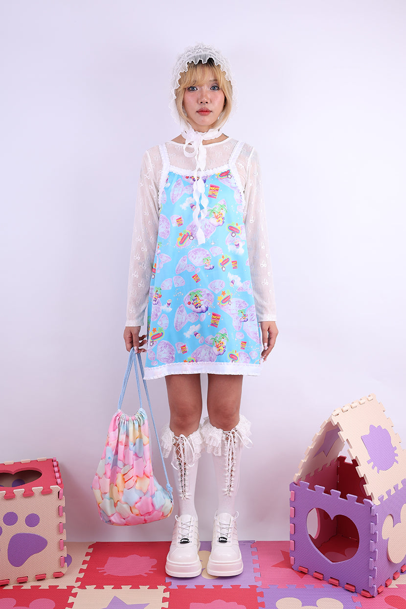 NIHONKIDS - Decora Kei Rainbow Party Handmade Vest Dress dress NIHON KIDS