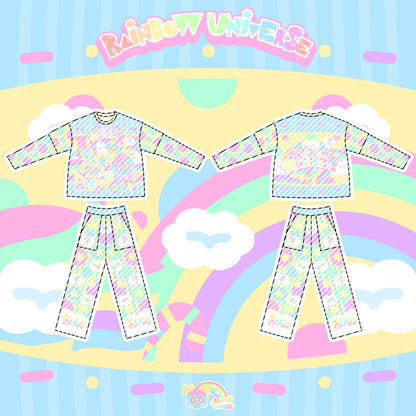 Rainbow Universe RUX - Pastel Decora Kei Two Piece Set set Rainbow Universe RUX