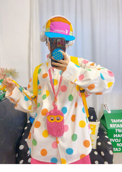 KURIOSITAET - White Polka Dot Shirt shirt KURIOSITAET