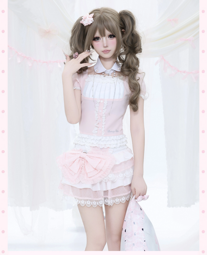 BunnyBite - Hime Gyaru Lace Open-Back Top