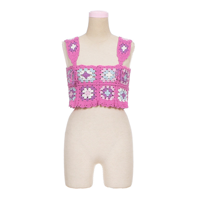 Dear Doll - Rose Pink Crochet Cami Top vest dear doll 0