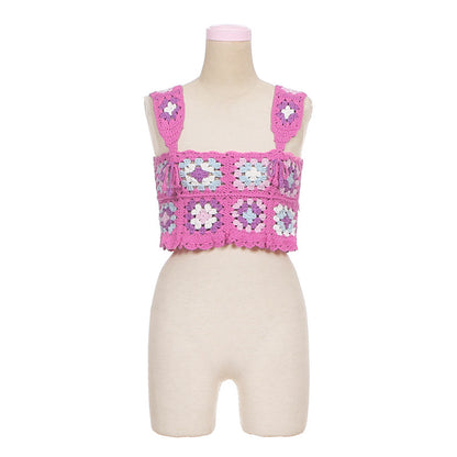 Dear Doll - Rose Pink Crochet Cami Top vest dear doll 0