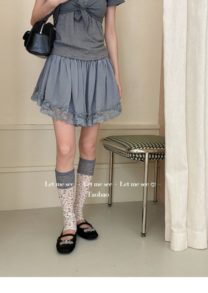 LET ME SEE - Floral Retro Cream Leg Warmers socks let me see