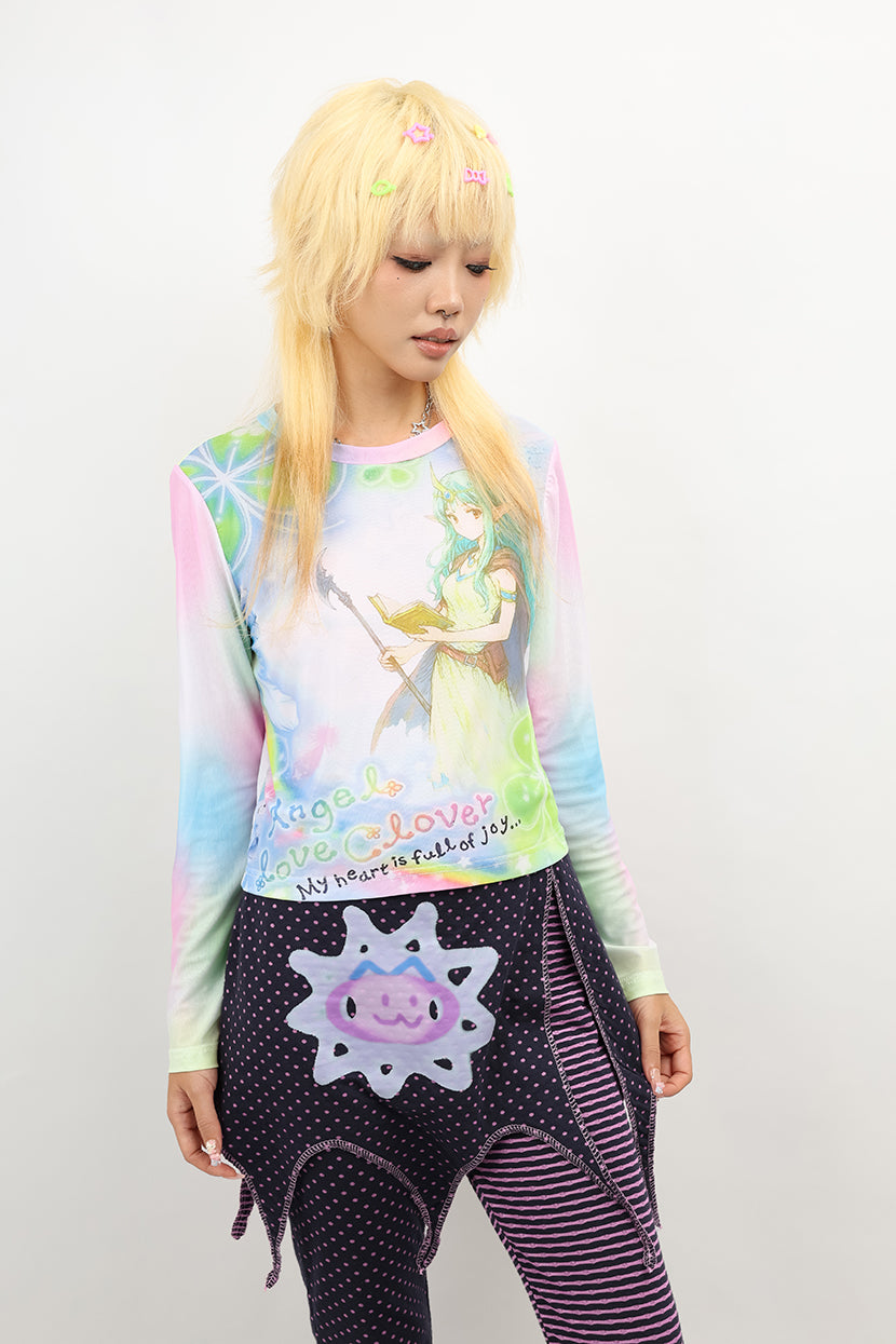 NIHON KIDS - Decora Kei Long Sleeve Top Colorful Cute