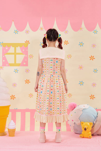 NIKKOU - Animal Print Sailor Dress dress Nikkou home