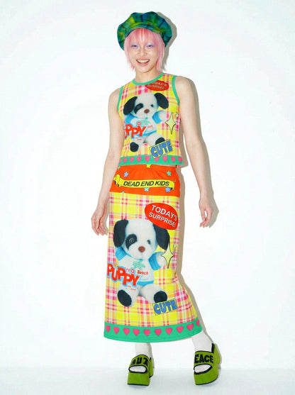 DeadEndKids - Cute Graphic A-Line Skirt skirt DeadEndKids