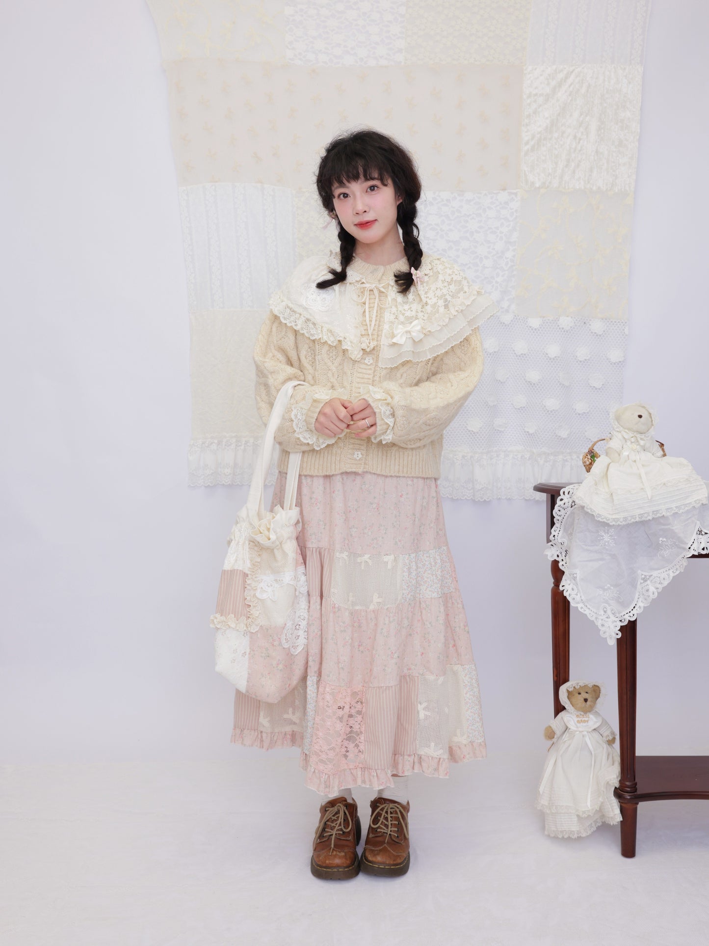 SemenCoicis - Floral Lace Patchwork Skirt skirt SemenCoicis