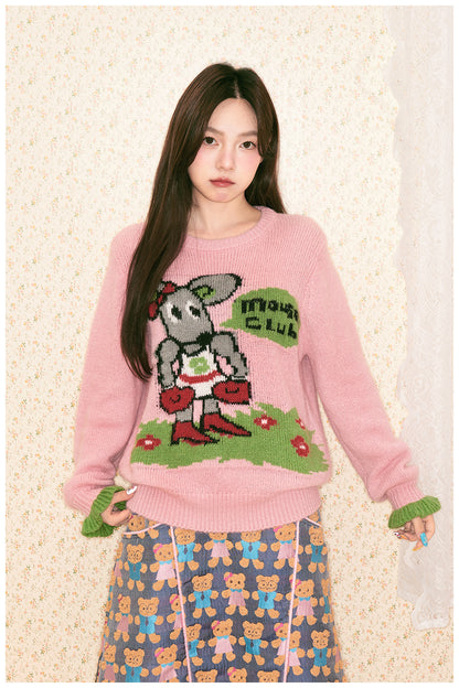 tntntutu - Pink Mouse Knit Sweater sweater tntntutu